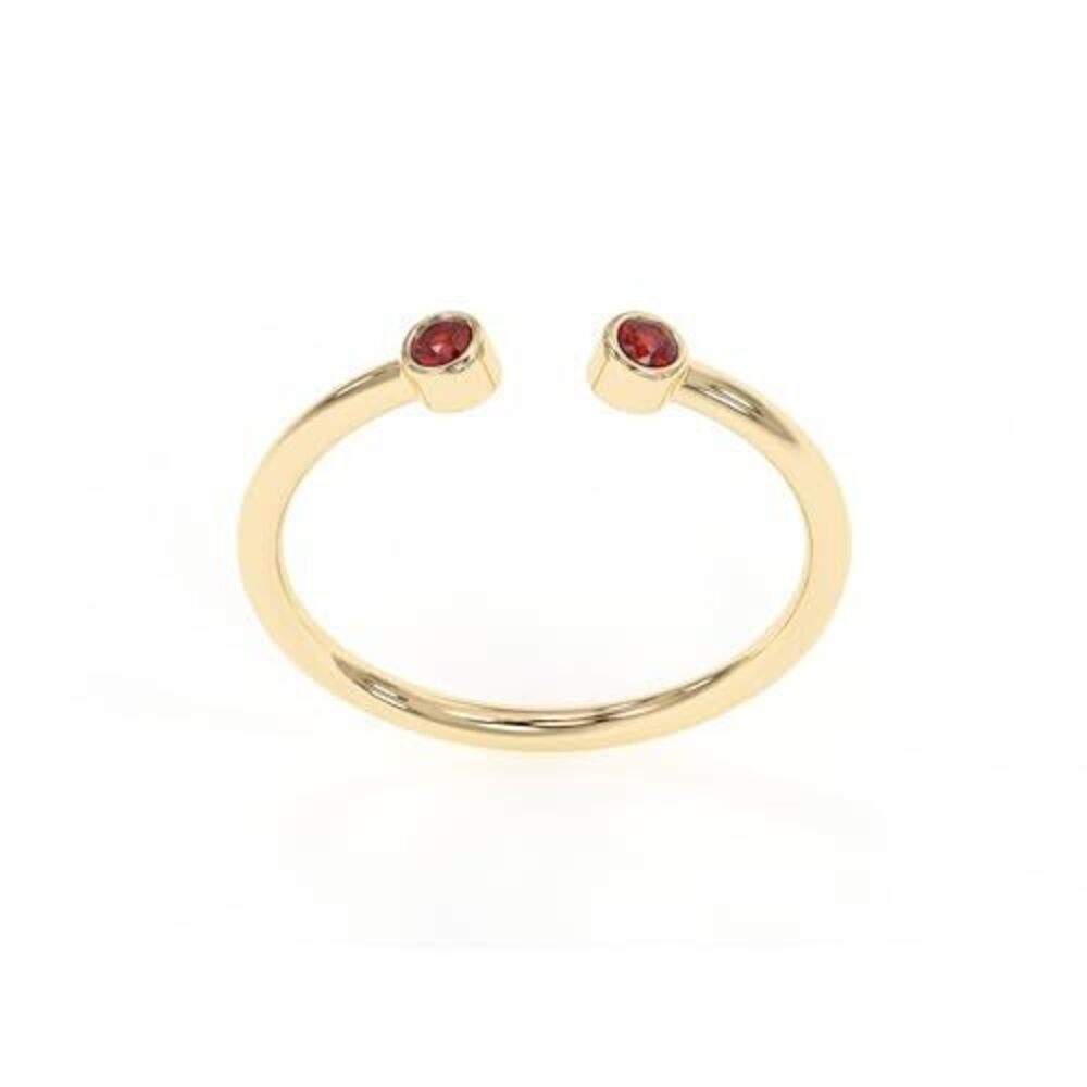 3753 Red Garnet Rings, 18K Gold Rings Teen Girls That Don't Tarnish - Real